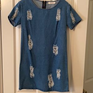Vintage denim mini dress